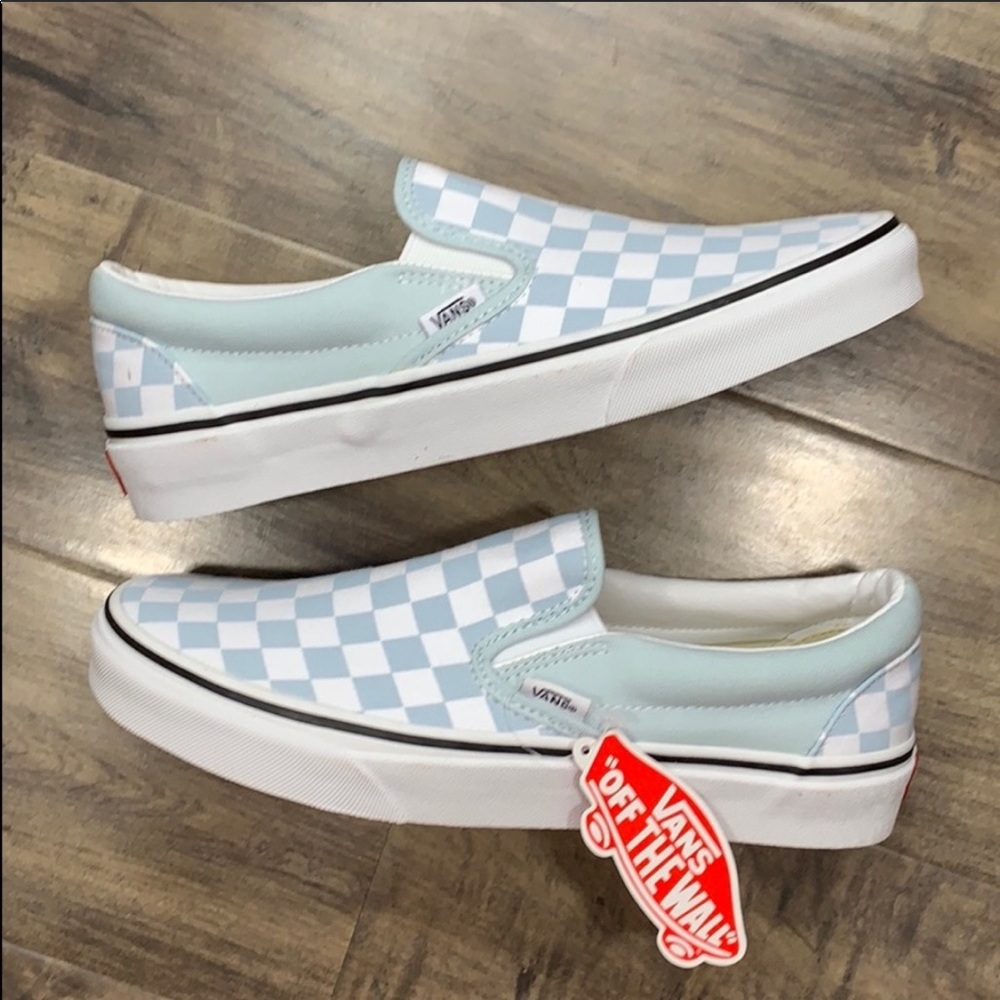 • VANS CLASSIC SLIP-ON Checkerboard Baby Blue WMNS - Picture 12 of 16